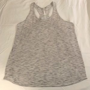 Lululemon loose fit racerback tank top gray stripe